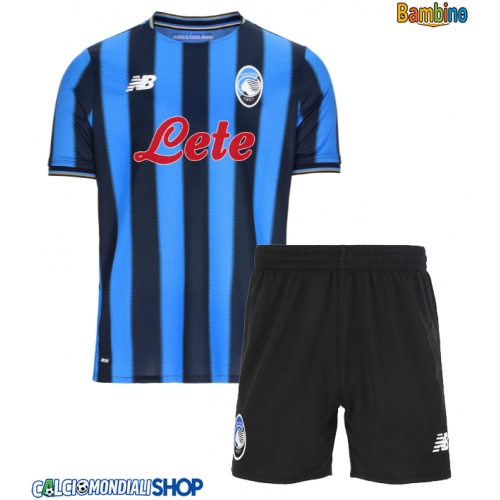 Maglie da calcio Atalanta Prima Maglia Bambino 2025-26 Manica Corta + Pantaloni corti)